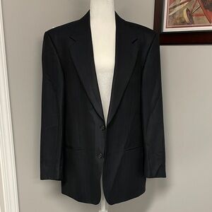 Yves Saint Laurent for Dillard's mens black striped blazer size 42R 100% Wool